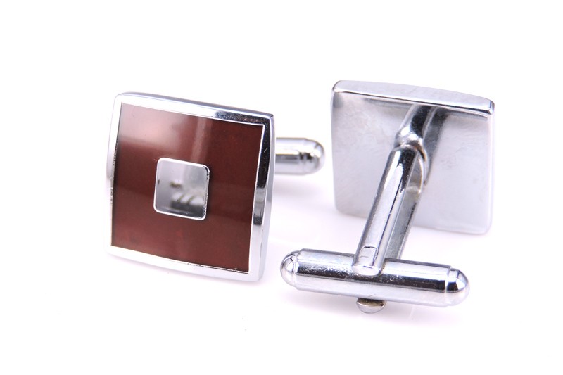 Manžetové knoflíčky Fashion Terč - hnědý 