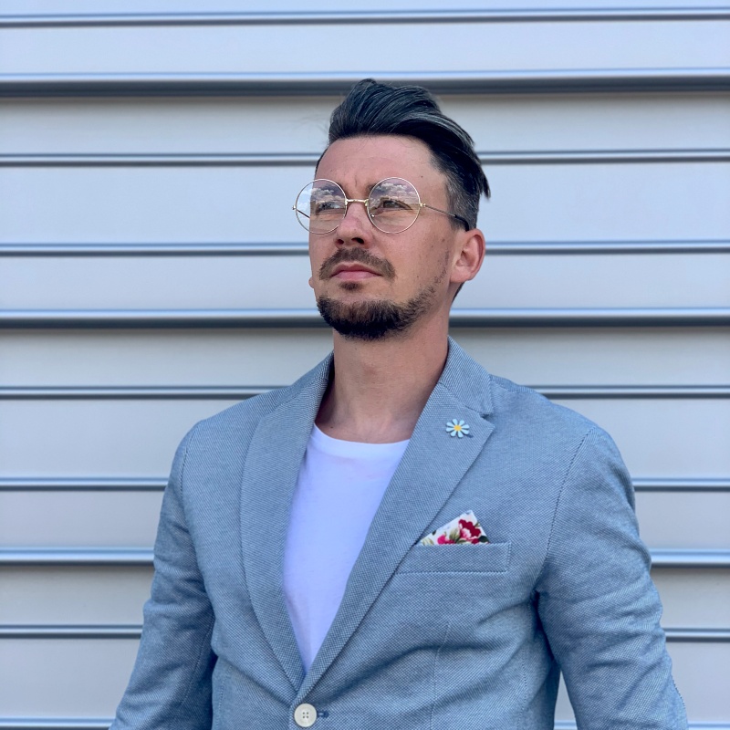 Stříbrné čiré brýle Lenonky 