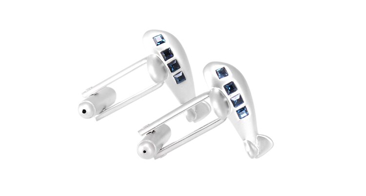 Manžetové knoflíčky Letadlo blue crystal 