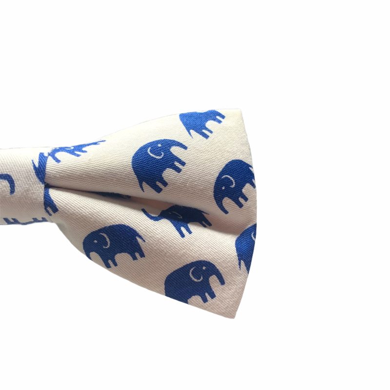 Bílo - modrý motýlek Slon 