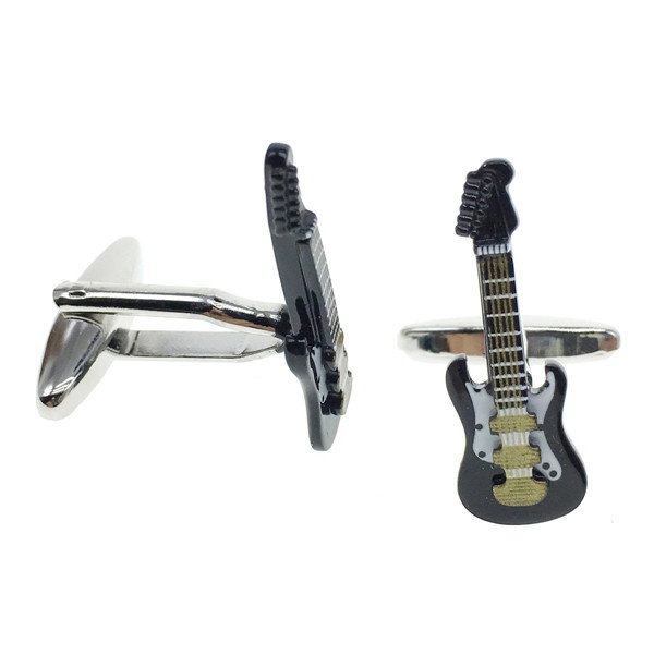 Manžetové knoflíčky Elektrická kytara black 
