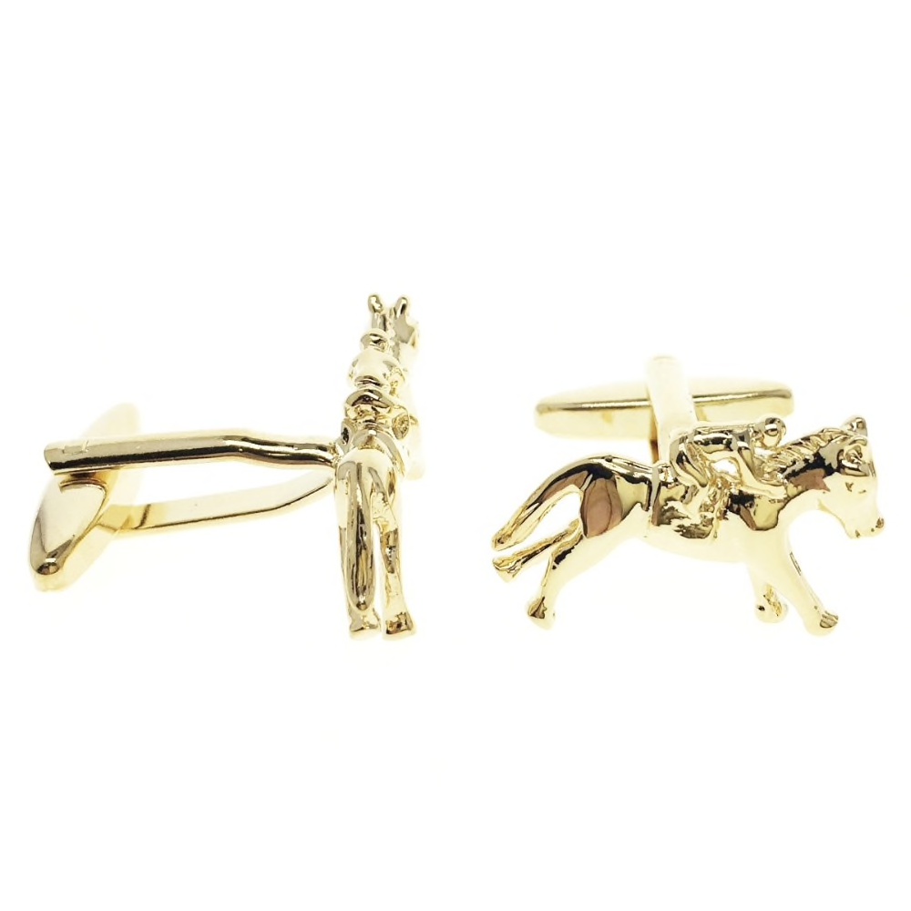 Manžetové knoflíčky Žokej zlatý 