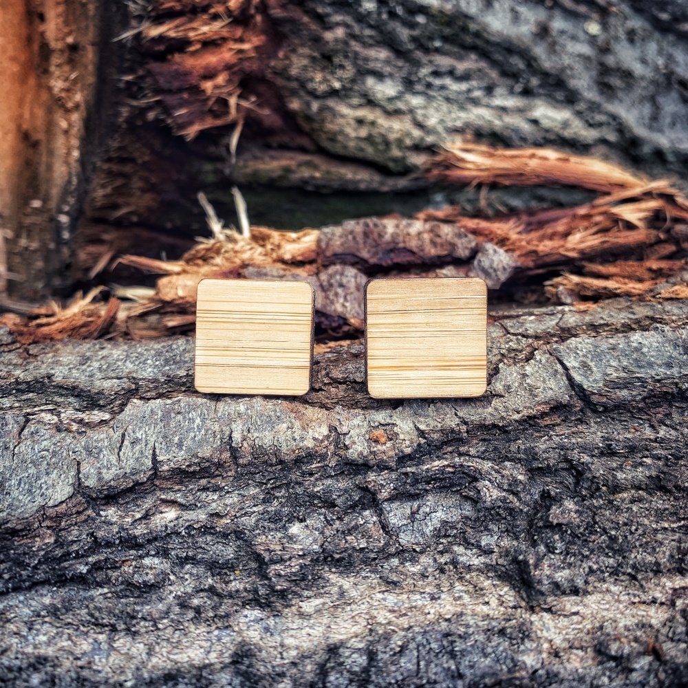 Dřevěný set - motýlek + manžetové knoflíčky Klasik III.