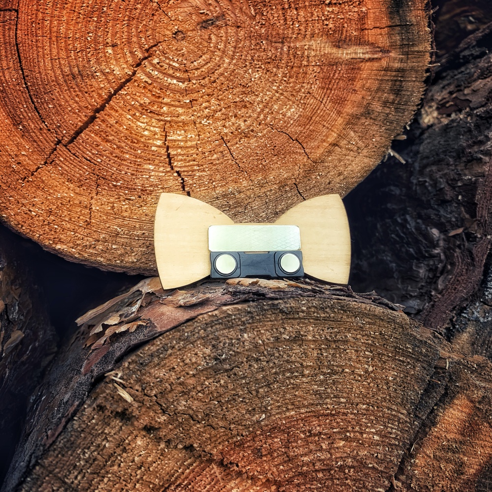 Chlapecký dřevěný motýlek Magnetic Dots 