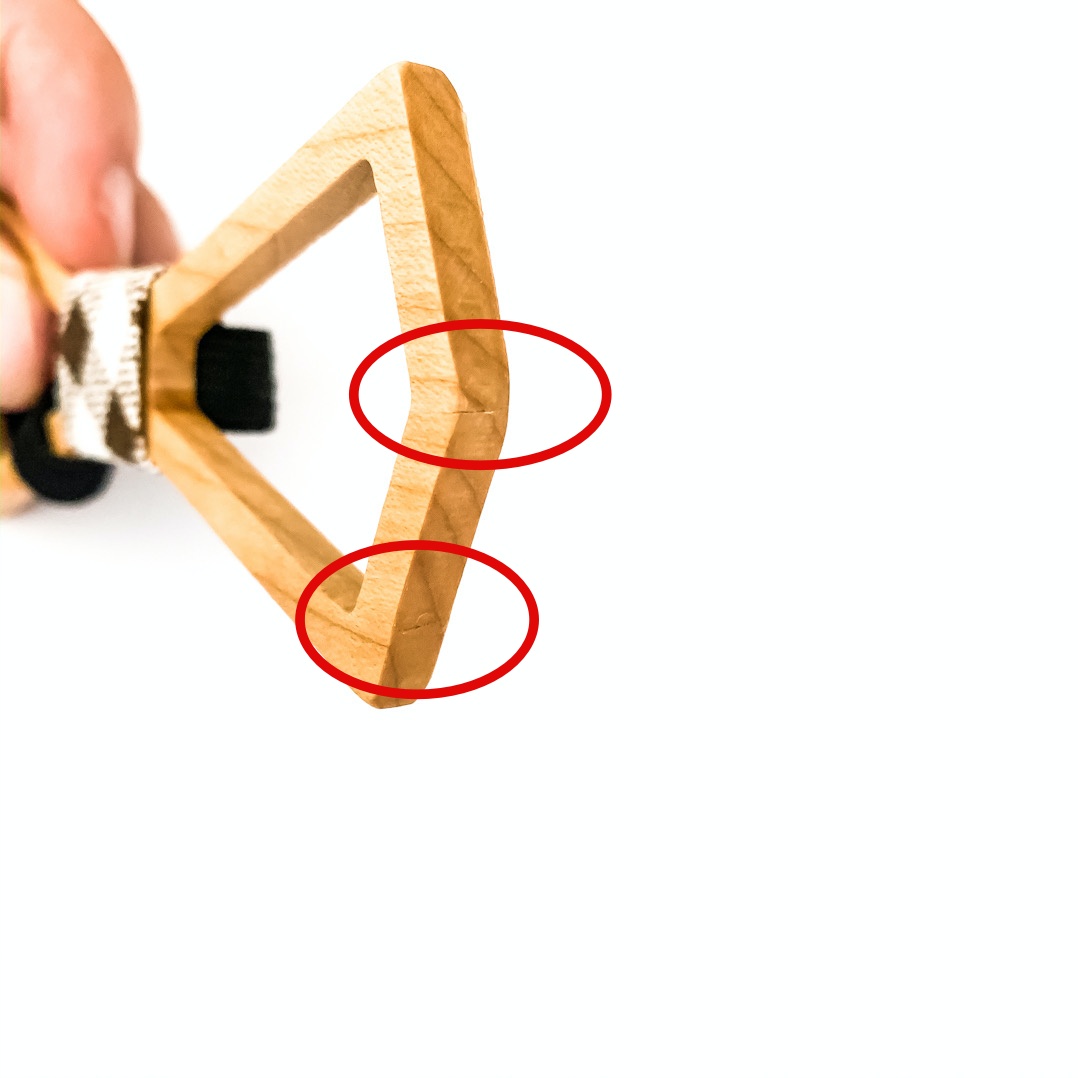 Dřevěný pánský motýlek Vrtulka Check - II. jakost 