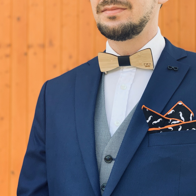 Dřevěný pánský motýlek Frája 