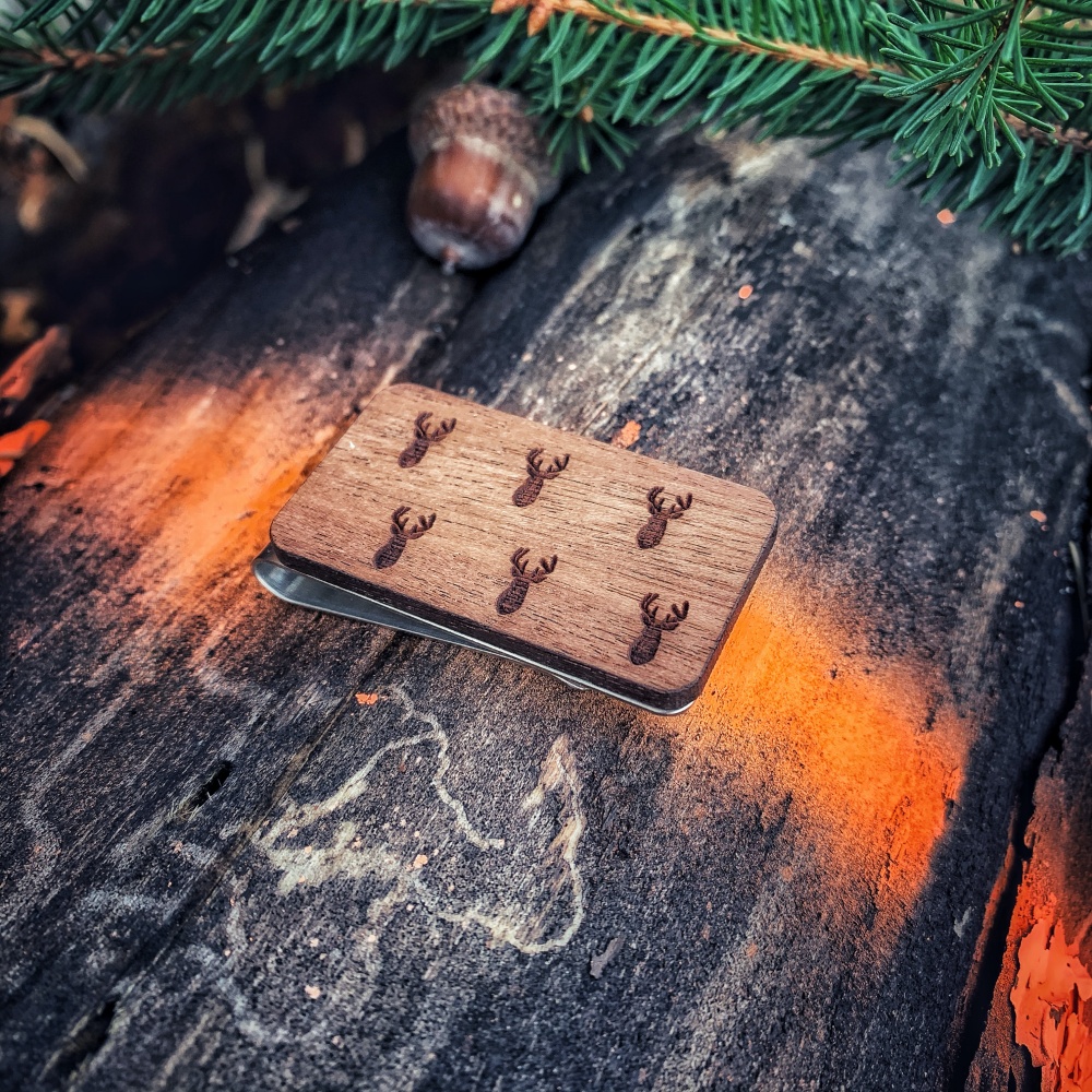 Dřevěná spona na peníze Wood Jelen 