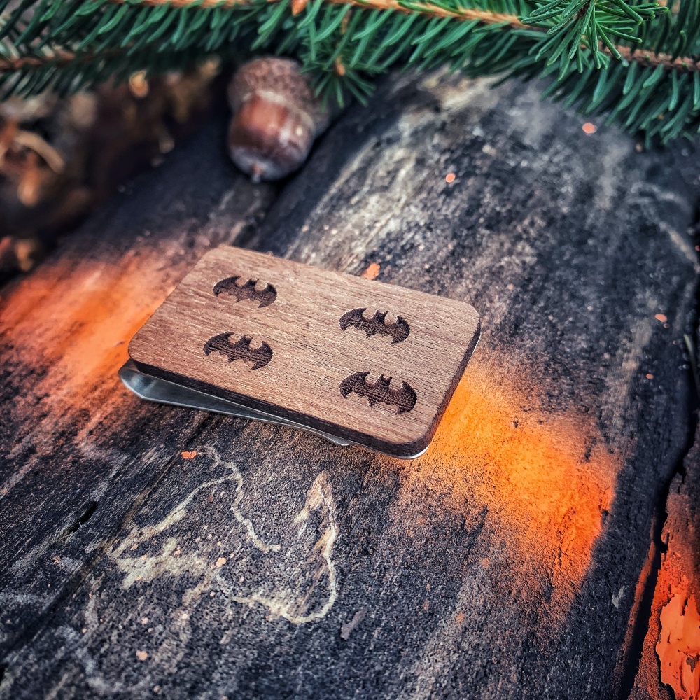 Dřevěná spona na peníze Wood Batman