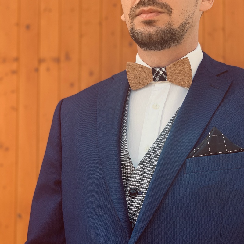 Pánský motýlek Korek Klasik Black line 