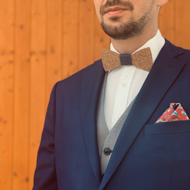 Pánský motýlek Korek Klasik Denim 