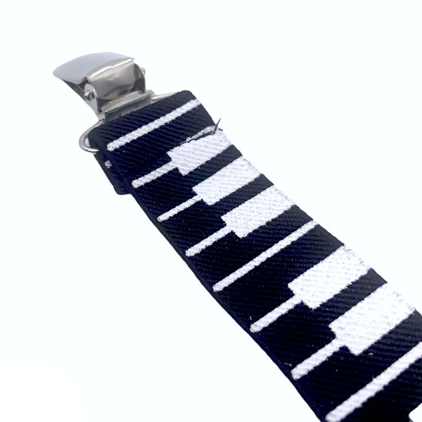 Černé kšandy Piano - klávesy 