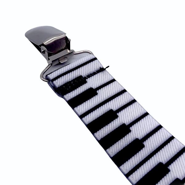 Bílé kšandy Piano - klávesy 