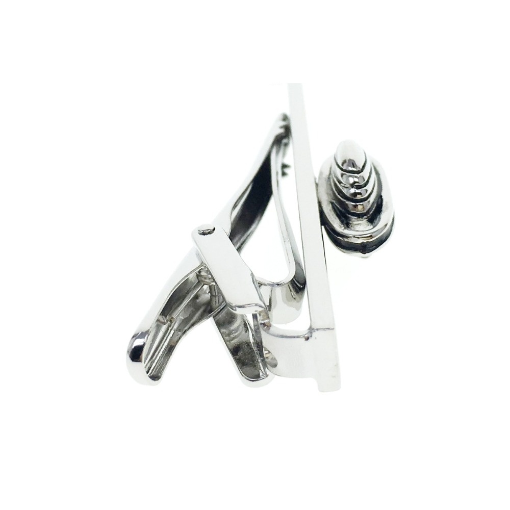 Stříbrná spona na kravatu Planeta Saturn 