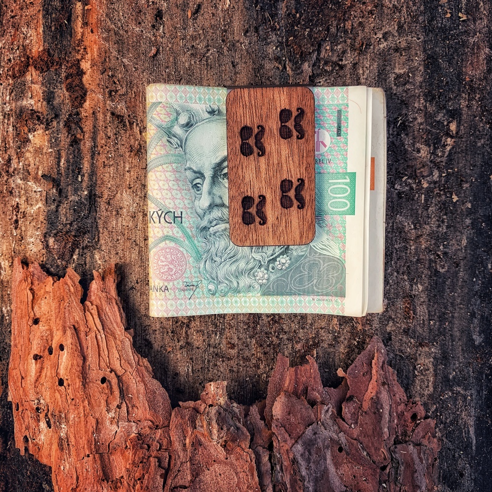 Dřevěná spona na peníze Wood Gentleman 