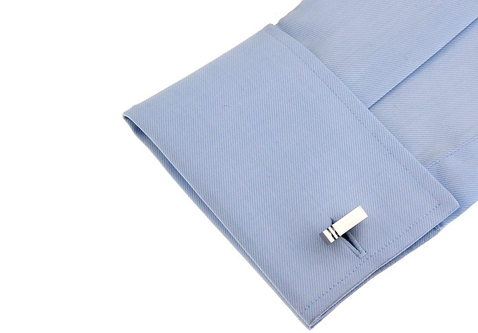 Stříbrný set - spona na kravatu a manžetové knoflíčky Oblong 