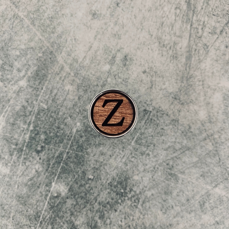 Dřevěné manžetové knoflíčky Wood Iniciál Z