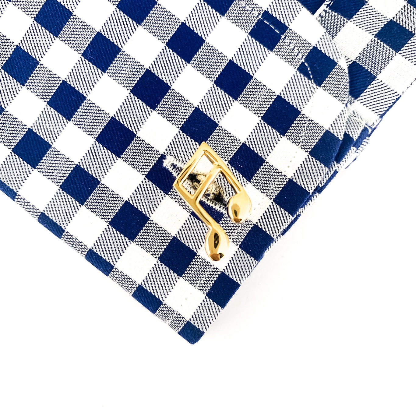 Manžetové knoflíčky zlatý Houslový klíč a Nota