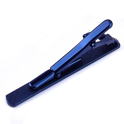 Modrá spona na kravatu Bar