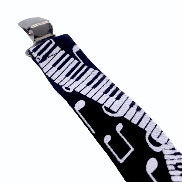 Černé kšandy Notová osnova Piano 