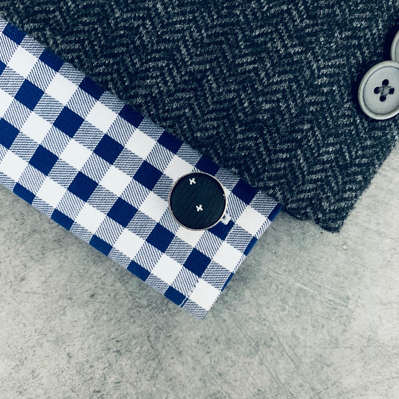 Černý set - motýlek + kapesník + manžetové knoflíčky Hvězdičky 