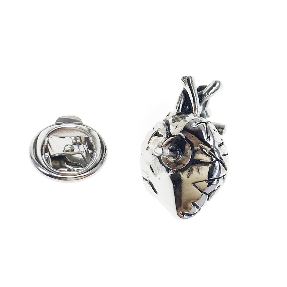 Brož Lidské srdce stříbrné 