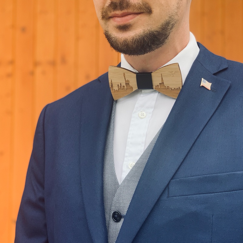 Zlatá brož Vlajka USA 