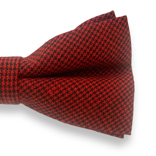 Černo - červený motýlek Houndstooth