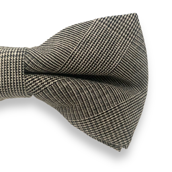 Černo - bílý motýlek Houndstooth plaid 
