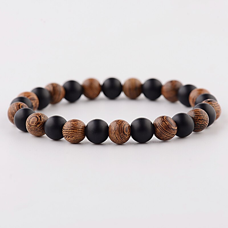 Černo - hnědý náramek Wood