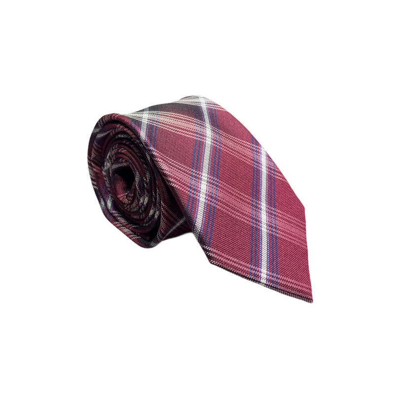 Vínová kravata Marks Spencer Check 