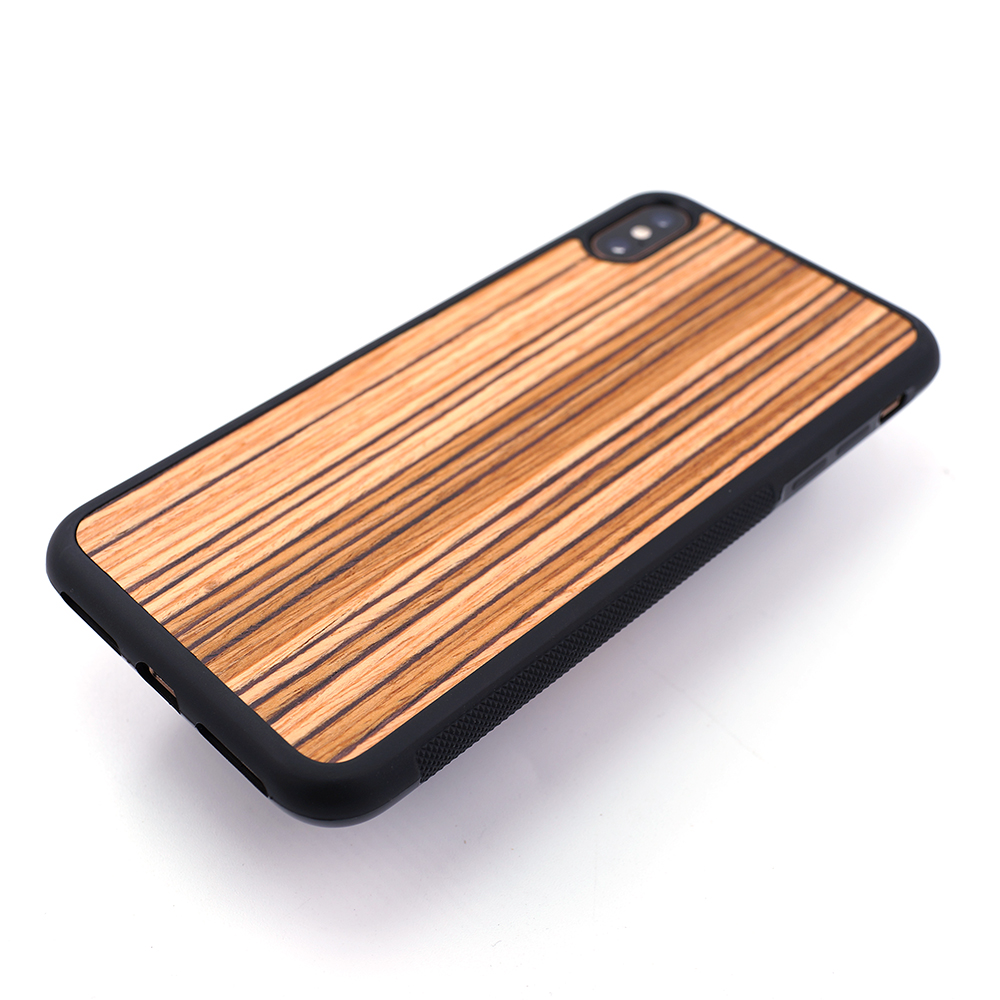 Dřevěný kryt Wood Zebrano pro Apple iPhone X/XS