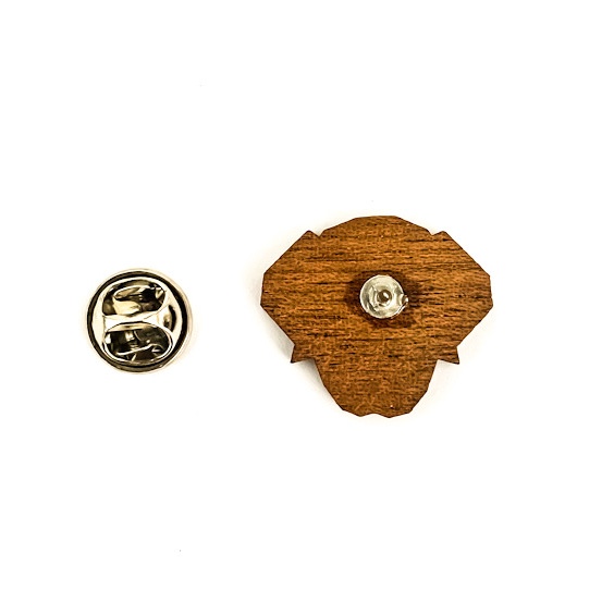 Dřevěná brož Labrador origami 