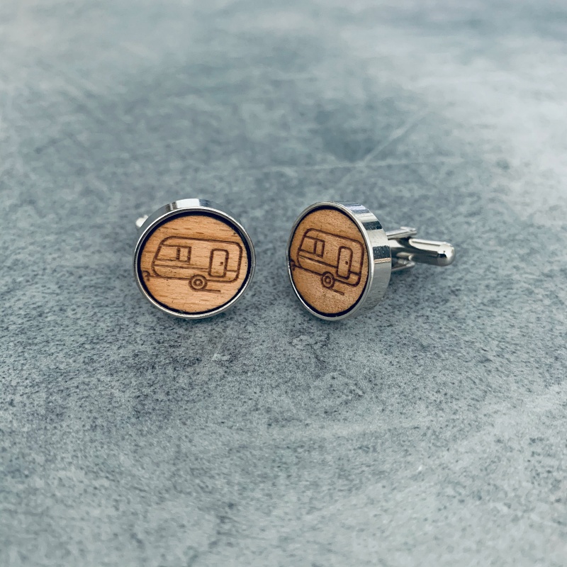 Dřevěné manžetové knoflíčky Karavan 