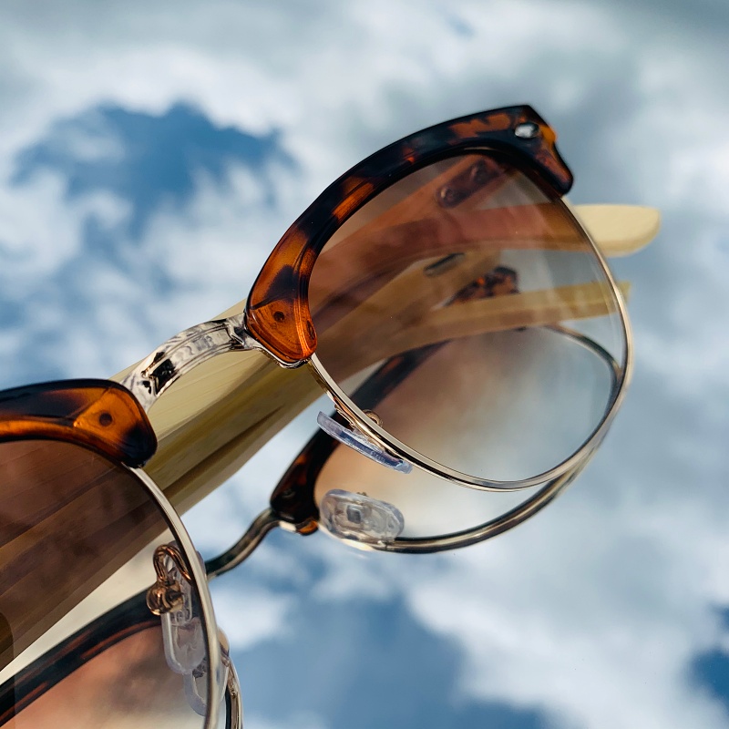 Leopardí sluneční brýle Way Bambus