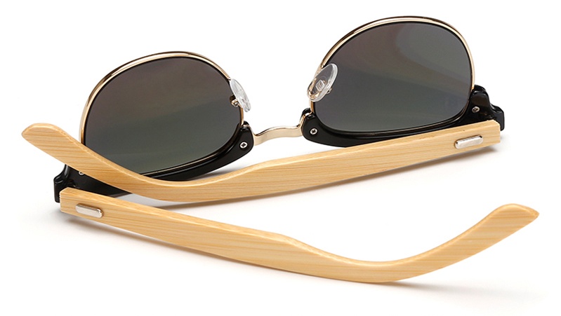 Černo - modré zrcadlové sluneční brýle Way Bambus