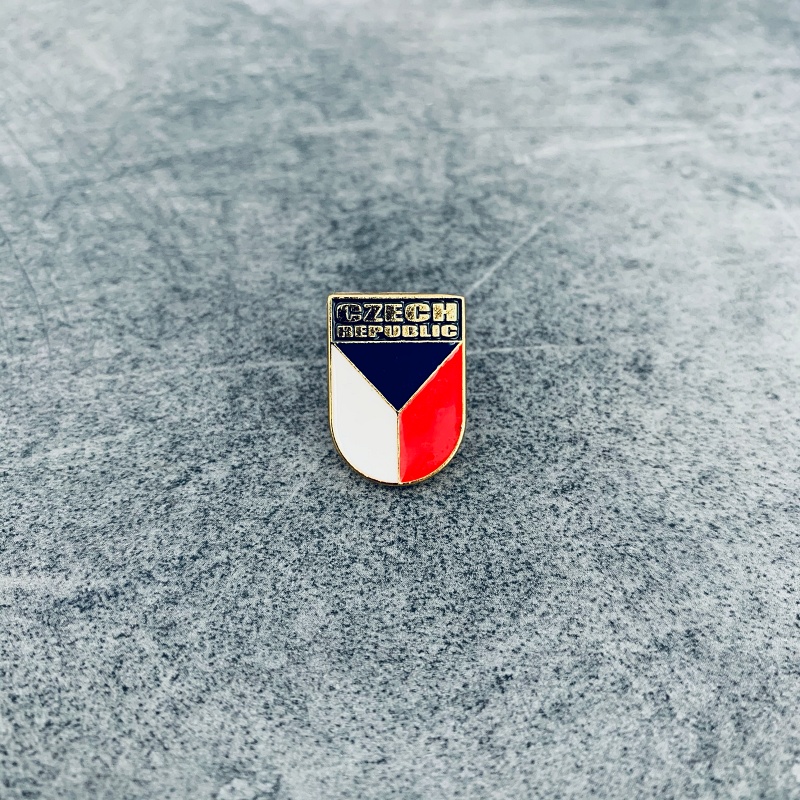 Zlatá brož Vlajka Czech Republic 