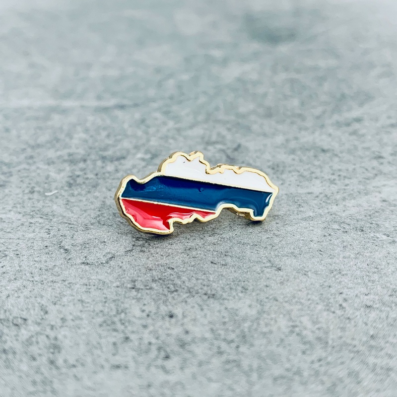 Zlatá brož Mapa Slovenská republika 