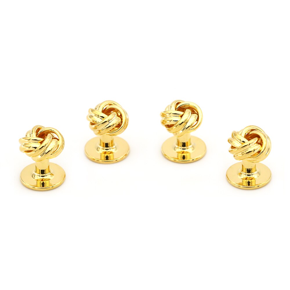 Zlatý set - manžetové knoflíčky a knoflíky do košile Uzel 