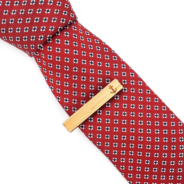 Dřevěný set - spona na kravatu a manžetové knoflíčky Kotva I. 