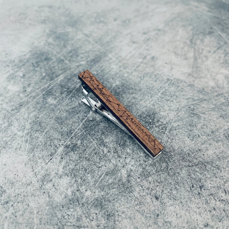 Dřevěná spona na kravatu Pulse 