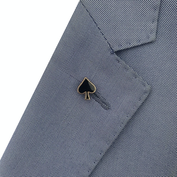 Brož - ozdoba klopy saka Karetní symbol Listy