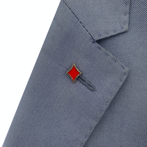 Brož - ozdoba klopy saka Karetní symbol Kule 