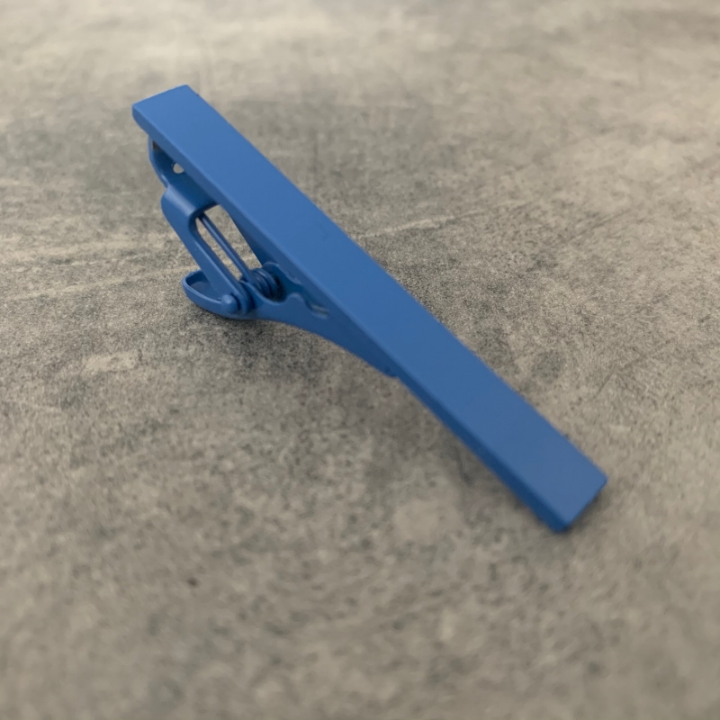 Modrá matná spona na kravatu Matte - 5 cm 