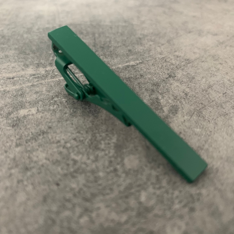 Zelená matná spona na kravatu Matte - 5 cm 