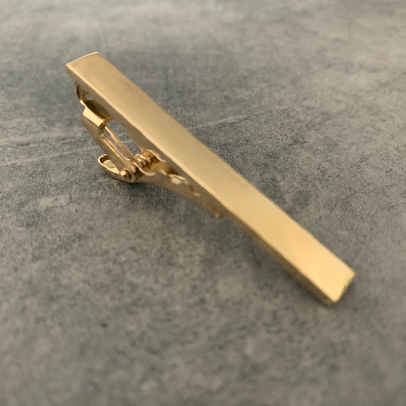 Zlatá spona na kravatu Matte - 5 cm 