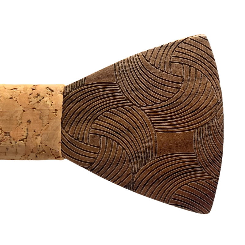 Dřevěný pánský motýlek Ball Korek 