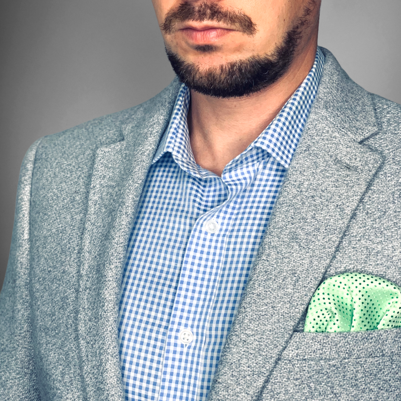 Zelený kapesník do saka Dots