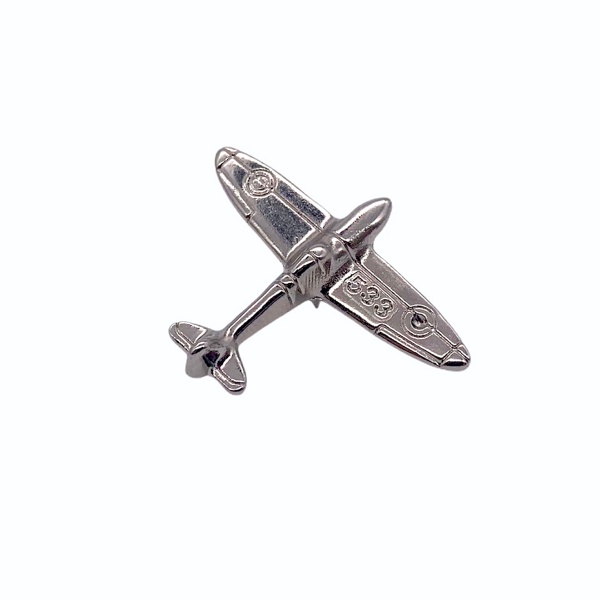 Stříbrná brož Stíhačka Spitfire 