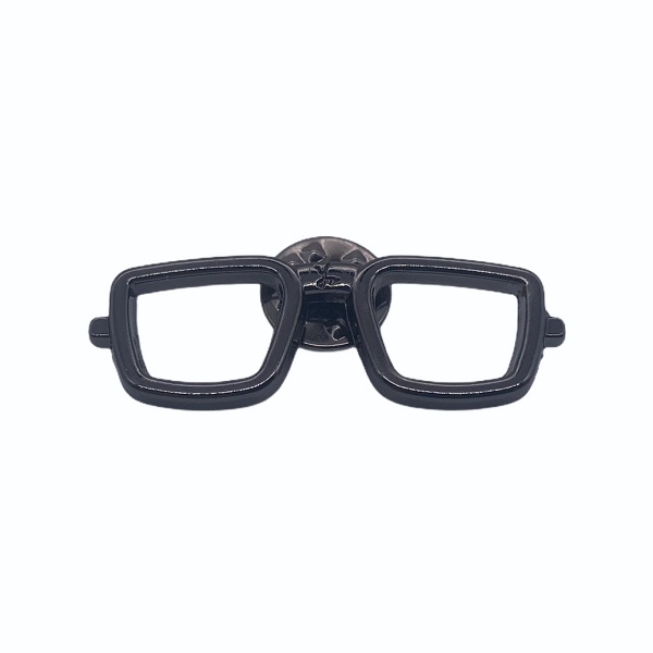 Šedá brož Hranaté brýle 