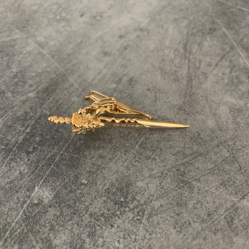 Zlatá spona na kravatu Meč 